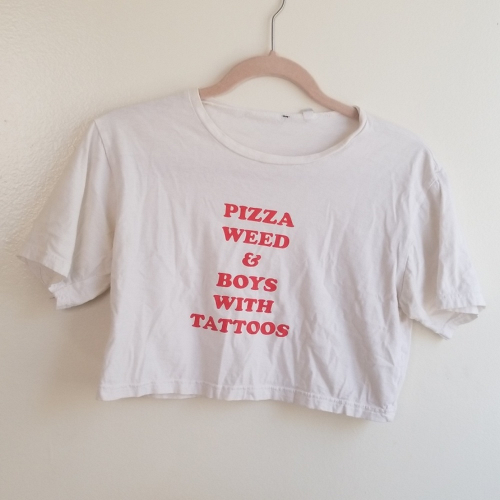 "Pizza Weed & Boys with tattoos" crop